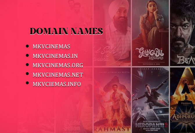 Different domain names and URL’s ever used for mkvcinemas