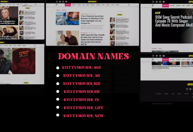 Different domain names of Kuttymovies used