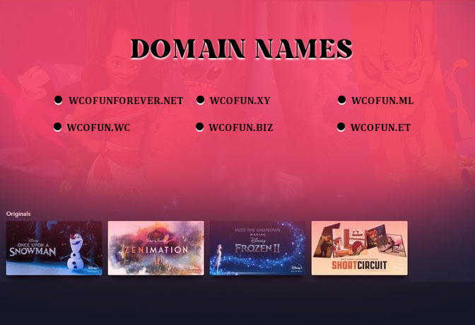 Other domain names of Wcofun