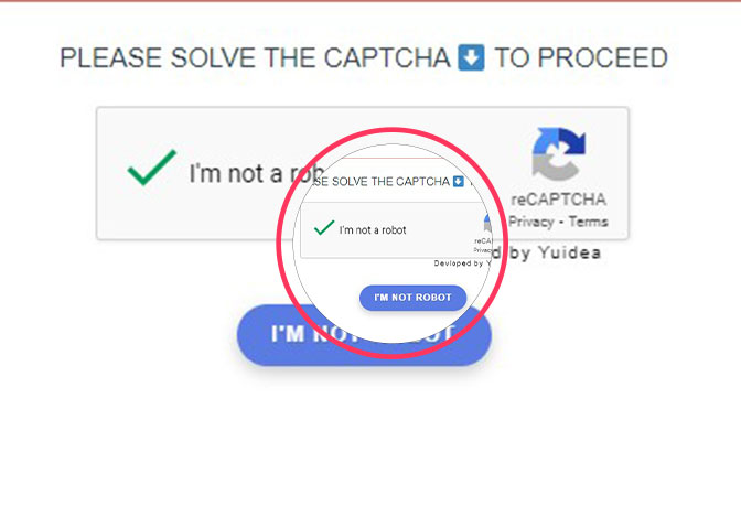 Verify your identity by solving a captcha