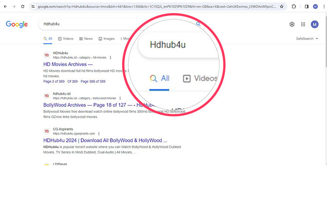 Visit the Hdhub4u website