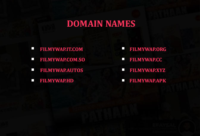 domain names used for filmywap