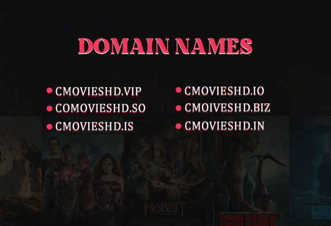 name's and domain's for cmovieshd